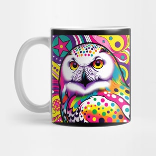 Snowy Owl Pop Art - Mystical Avian Fashion Statement Mug